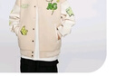A CHOCK美式嘻哈重磅花藤刺繡棒球服寬松夾克外套男 杏色 M 曬單實(shí)拍圖
