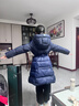 媛媛公主兒童羽絨服女童羽絨服純色冬季中長(cháng)款鴨絨加厚保暖防鉆絨收腰版型 曬單實(shí)拍圖