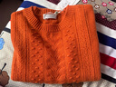 帕羅（PALUOPO）【100%山羊絨】秋冬鏤空絞花設計淑女寬松氣質(zhì)針織羊絨衫女 柑橘黃 S 95 曬單實(shí)拍圖