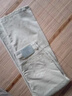 皮爾卡丹高腰純棉米白色牛仔褲女2026年夏季新款春秋直筒褲寬松九分闊腿褲 米白色 九分褲 2XL /30碼125-139 曬單實(shí)拍圖