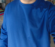 雅戈爾（YOUNGOR）長(cháng)袖T恤男士青年男衛衣系列全棉面料舒適透氣 藍色 2XL 曬單實(shí)拍圖