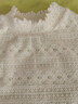 香影法式白色蕾絲衫女2025秋冬新款半高領(lǐng)正肩打底衫氣質(zhì)鏤空上衣 鷺白 L 165/88A/110-125斤 曬單實(shí)拍圖