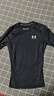 安德瑪（Under Armour）HeatGear Armour男子透氣訓練運動(dòng)短袖緊身衣1361518 黑色001 M 曬單實(shí)拍圖