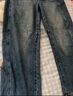 UR2025秋季新款女流光風(fēng)復古水洗貓須彎刀牛仔長(cháng)褲UYL850177 曬單實(shí)拍圖