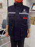 八仟流冬季棉馬甲工作服定制男反光加厚耐磨工程施工團體背心勞保服定制 【加絨加厚+安全反光條】藏藍配紅 2XL 曬單實(shí)拍圖