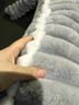 南極人（Nanjiren）可穿兔毛絨毛毯冬季加厚加絨抱枕被子兩用蓋毯二合一毯子睡袋成人 兔毛絨-灰色【加厚兔毛絨 保暖舒適】 150*200cm【兔毛絨二合一抱枕被】 曬單實(shí)拍圖