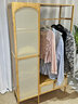 竹藝佳（ZHUYIJIA）掛衣架落地臥室內衣帽架子簡(jiǎn)易放衣服置物家用柜式多功能收納衣柜 【原色】100款 曬單實(shí)拍圖
