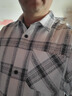 杰克·瓊斯（JACK&JONES）春秋新款男士上衣商務(wù)休閑舒適寬松襯衣經(jīng)典黑白格子襯衫外套男裝 雪白 L 180 曬單實(shí)拍圖