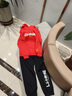 李寧（LI-NING）兒童套裝男女大童加絨保暖2025秋冬新款紅色衛衣衛褲本命年兩件套 榮耀紅連帽衛衣+潮流衛褲 【加絨套裝】 160 曬單實(shí)拍圖