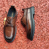 奧康男鞋冬季2025新款牛皮軟底英倫風(fēng)休閑皮鞋男士真皮商務(wù)正裝鞋子男 棕色 41 曬單實(shí)拍圖