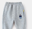 嘟嘟家寶寶加絨褲子冬季加絨兒童加厚長(cháng)褲男童童裝保暖女童冬裝 麻灰色 曬單實(shí)拍圖