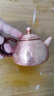 銅六福純手工銅壺銅茶壺燒水壺沏茶銅壺加厚小銅壺 原色輕紗壺 曬單實(shí)拍圖