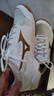 美津濃（MIZUNO）新款羽毛球鞋透氣排球鞋乒乓球鞋室內外運動(dòng)CYCLONE SPEED V1GA218152白色/金色 41 (265mm) 曬單實(shí)拍圖