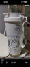 趣木也保溫杯水杯咖啡杯大容量吸管大學(xué)生保冷宿舍不銹鋼車(chē)載便攜男女 傲嬌吹風(fēng)小貓 500ml 曬單實(shí)拍圖