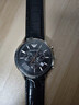 均飾阿瑪尼真皮表帶原裝款手表帶鱷魚(yú)紋牛皮黑武士AR2447 AR2433 AR1981 AR60008 男女款22mm 26mm 黑色-銀色扣 22mm 曬單實(shí)拍圖