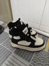 回力女鞋冬季加絨保暖高幫板鞋女厚底增高時(shí)尚運動(dòng)休閑鞋子女 白黑 39 曬單實(shí)拍圖