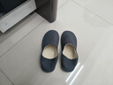 赫緹曼（HETIMAN）男士棉拖鞋帶后跟包跟全包腳薄款春秋棉鞋男女居家室內防滑軟底家 灰色 春秋款男士2942-43碼 曬單實(shí)拍圖