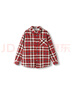 巴拉巴拉童裝男童襯衫兒童大童衣服2025新秋冬裝加絨外套保暖格子襯衣百搭 紅色調00366 160 曬單實(shí)拍圖