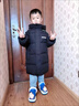 鴨鴨時(shí)尚兒童棉服中長(cháng)款童裝男孩外套棉衣女童寶寶棉襖保暖加厚保暖 黑色 100 cm丨【455克】 曬單實(shí)拍圖