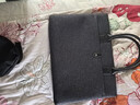 WILLIAMPOLO保羅簡(jiǎn)約商務(wù)公文包大容量男士手提電腦包織物防潑水通勤包輕薄款 黑灰-牛仔帆布（39.5*27.5cm） 15英寸 曬單實(shí)拍圖