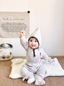 湯尼倍兒【牛奶棉】嬰兒保暖套裝分體內衣服馬年寶寶打底秋衣秋褲 灰色 73 cm 曬單實(shí)拍圖