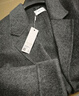 詩(shī)凡黎（'SEIFINI）【人生大衣】100%散毛染綿羊毛雙面呢大衣25秋冬新款高性?xún)r(jià)比外套 【長(cháng)款】灰色 M 曬單實(shí)拍圖