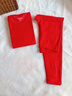UNRSTND3A嬰兒棉抗菌羊絨蠶絲保暖套裝冬季德絨加厚大紅女士秋衣秋褲套裝 曬單實(shí)拍圖