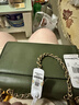 MICHAEL KORS新年禮物輕奢MK女包PARKER皮質(zhì)手提單肩包 超大號 墨綠色 曬單實(shí)拍圖