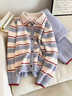 TPNY韓版撞色時(shí)尚條紋毛衣半邊絨睡衣女早秋新款加厚家居服套裝可外穿 長(cháng)袖+長(cháng)褲套裝 M 建議（95-105斤） 曬單實(shí)拍圖