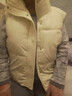 啄木鳥(niǎo)時(shí)尚小個(gè)子短款羽絨棉馬甲秋冬季新款休閑保暖背心女裝立領(lǐng)馬夾潮 米白色 【亮面款】薄 輕薄 M 【建議80-100斤】 曬單實(shí)拍圖