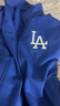 47美國MLB外套夾克拉鏈衛衣秋衣男女情侶款 47brand出品 寶藍色-LA刺繡標 M (高165-175cm,體重55-65kg) 曬單實(shí)拍圖