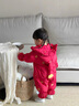 G.duck小黃鴨拜年服嬰兒羽絨服冬季外出服喜慶連體衣滿(mǎn)月女寶寶百天衣服 紅色 66 0-3月（建議寶寶4-6公斤左右)cm 曬單實(shí)拍圖