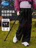 迪士尼女童工裝褲春秋款女孩兒童秋裝運動(dòng)闊腿褲中大童秋季褲子 灰150 曬單實(shí)拍圖