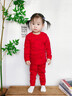 馬卡樂(lè )秋冬嬰幼兒童純棉秋衣秋褲保暖睡衣套裝家居服 紅色祥云 90 曬單實(shí)拍圖