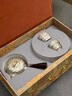 傳承令故宮敦煌鎏銀茶杯茶具套裝送長(cháng)輩領(lǐng)導老師父母親生日壽宴喬遷禮物 鎏銀丨云紋側把壺+福祿茶杯+八方茶杯【錦繡紅禮盒】 曬單實(shí)拍圖