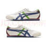 Onitsuka Tiger鬼?；⑴荒_蹬鬼虎懶人帆布鞋男板鞋運動(dòng)休閑鞋 白藍紅(皮面) 39 曬單實(shí)拍圖