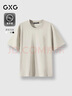 GXG男裝多色短袖T恤寬松潮流英文休閑上衣25年夏新品#G25D442265 淺卡其 L 曬單實(shí)拍圖