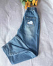 小豬班納（PEPCO）女童牛仔褲加絨直筒褲2025秋冬女孩刺繡長(cháng)褲兒童加厚防寒耐磨褲子 【加絨加厚直筒】牛仔藍/K黑繩蝴蝶結 170 【推薦100-120斤】 曬單實(shí)拍圖