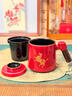 旭杉斯2026馬年創(chuàng  )意禮品陶瓷茶水分離泡茶杯子帶過(guò)濾紅色水杯定制 馬到成功·木柄百川杯【三件套-簡(jiǎn)裝】 曬單實(shí)拍圖