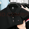 TOMMY JEANS美國湯米tomny男士短袖t恤純棉翻領(lǐng)polo衫夏季絲光棉體恤衫男 黑色 2XL 180【適合體重160-175】 曬單實(shí)拍圖