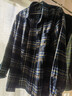 優(yōu)衣庫男女裝法蘭絨格子襯衫長(cháng)袖襯衣薄外套480769 58 深綠色 XL 曬單實(shí)拍圖