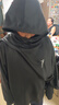 鑫格朗社恐機能風(fēng)重磅純色披肩斗篷連帽衛衣男秋冬假兩件套頭披風(fēng)外套潮 ko黑灰色  常規 L 適合106-120斤 曬單實(shí)拍圖