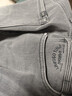 利郎【被子牛仔】四面彈牛仔褲男冬季中腰窄腳內里磨毛褲子2025新款 石灰色（G5DNZ00201） 36 (180/92A) 曬單實(shí)拍圖