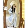 奧圣蔻玉桂狗斗篷睡衣  新款細絨冬季加絨加厚女珊瑚絨軟妹家居服冬季睡 藍狗寬袖斗篷加褲子(加厚款) L (115-130斤) 曬單實(shí)拍圖