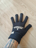 馬登工裝 美式復古針織印花手套冬季全指防寒保暖戶(hù)外騎行手襪男 黑色 均碼 1雙 曬單實(shí)拍圖