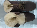 防水冬季勞保鞋亮面皮26cm高羊毛冷庫雪地靴耐磨防滑加厚棉鞋防寒 纖維毛牛皮黑底棉鞋 防砸 42 曬單實(shí)拍圖