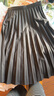 JNBY/江南布衣【商場(chǎng)同款】25冬新品半身裙綿羊毛休閑百褶裙5P0D12360 001/本黑 M 曬單實(shí)拍圖