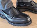 THOM WILLS便士樂(lè )福鞋男士春季商務(wù)休閑皮鞋英倫風(fēng)懶人一腳蹬真皮舒適男鞋 黑色小牛A5152 41 /7.5碼 曬單實(shí)拍圖