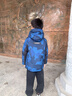 波司登新款兒童羽絨服保暖外套極寒厚款中性男女連帽工裝款新年紅 極地冰川藍9CW5 140 /64 約 130-140cm 30kg 曬單實(shí)拍圖