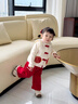 班喜迪兒童馬甲冬裝2025新款女童加絨夾棉背心女寶寶國風(fēng)男童拜年服冬款 紅色 80 曬單實(shí)拍圖